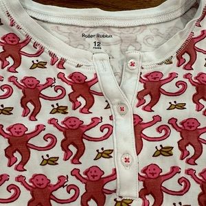 Roller Rabbit monkey pijamas Kids 12